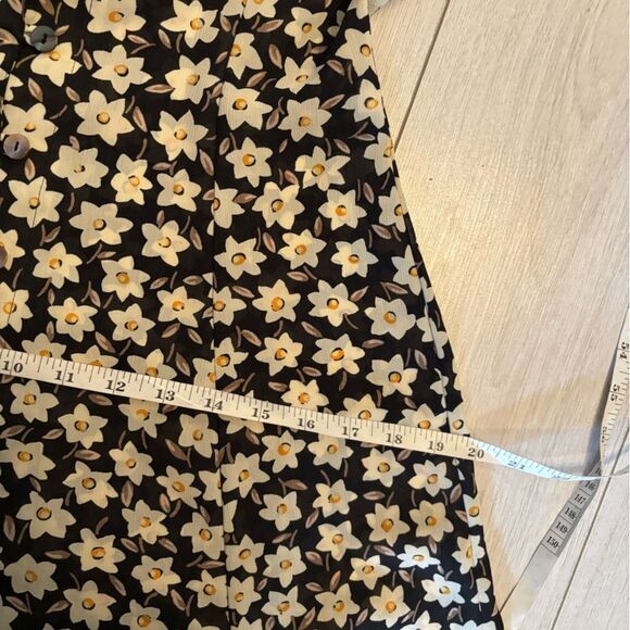 90s vintage Esprit maxi button down semi sheer daisy print dress - Picture 14 of 15